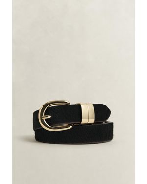 GANT Pony Hair Belt Deep - Black