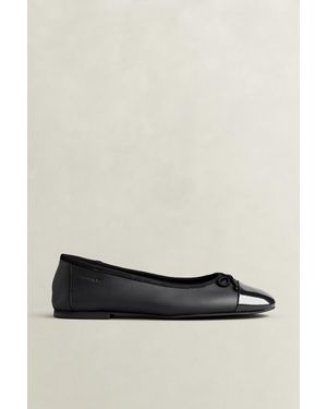 GANT Chadii Leather Ballet Flats - Black
