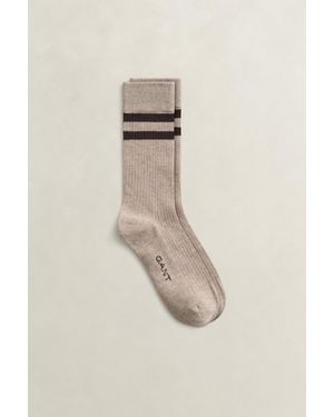 GANT Lightweight Sport Socks Dk Sand Melange - Natural