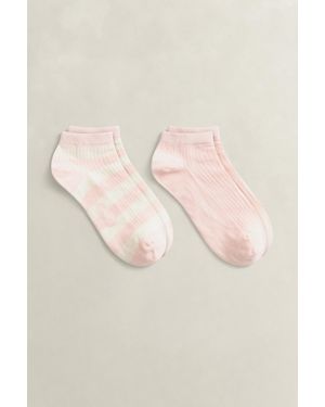 GANT 2-Pack Striped & Solid Ankle Socks - Natural