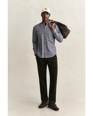GANT Regular Corduroy Chinos Dark Moss - Green