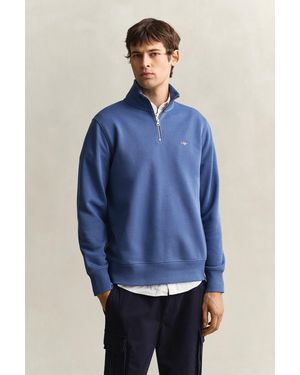 GANT Shield Half-Zip Sweatshirt - Blue