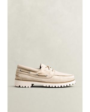 GANT Tratton Suede Boat Shoes - Natural