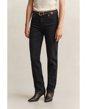 GANT Straight Leg Stretch Jeans Worn In - Black