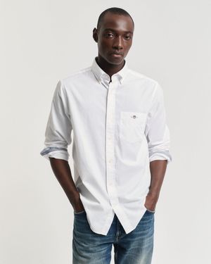 GANT Seasonal Essential Regular Fit Archive Shield Poplin Shirt () - White