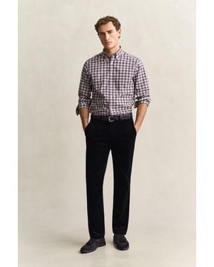 GANT Regular Corduroy Chinos Evening - Blue