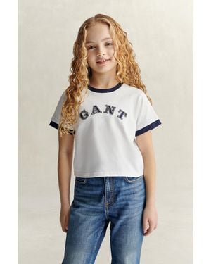GANT Teens Teen Girls Boxy T-Shirt - White