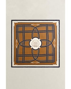 GANT Chain Print Silk Scarf - Brown
