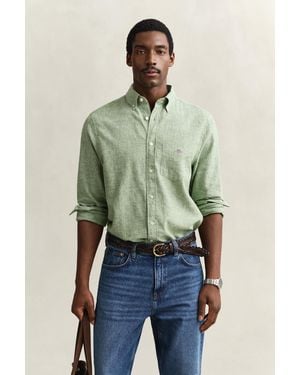 GANT Linen Blend Shirt - Green