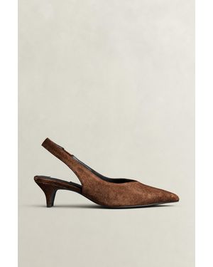 GANT Tillbye Suede Heels Dark - Natural