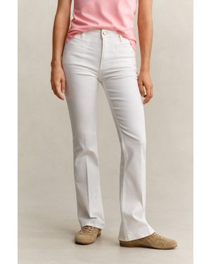 GANT Monogram Flared Jeans Eggshell - Pink