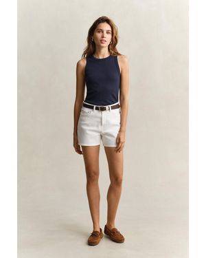 GANT Denim Shorts Eggshell - White