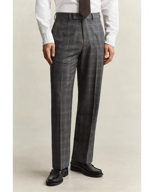 GANT Glen Check Suit Trousers - Black