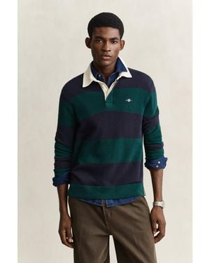 GANT Barstriped Lambswool Rugger - Green