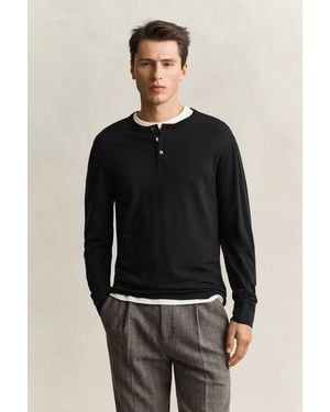 GANT Henley Shirt - Black