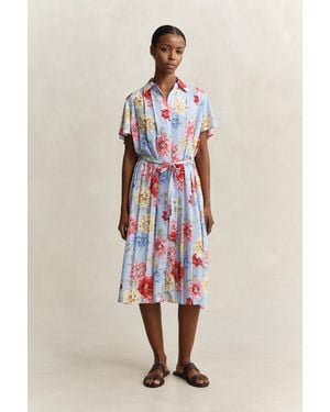 GANT Floral Shirt Dress - Natural