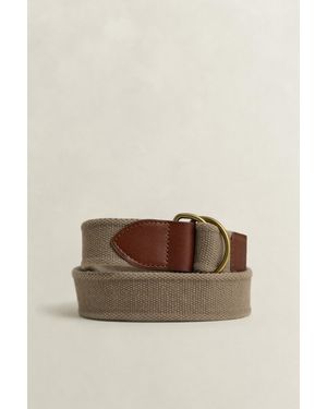 GANT Washed Webbing Belt Light Taupe - Natural