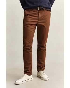 GANT Slim Fit Classic Chinos Mahogany - Blue