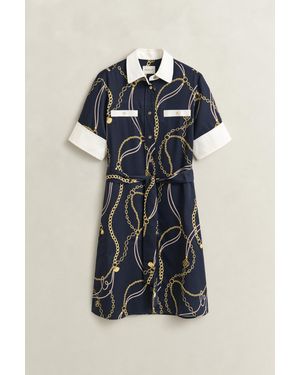 GANT Contrast Shirt Dress Evening - Black