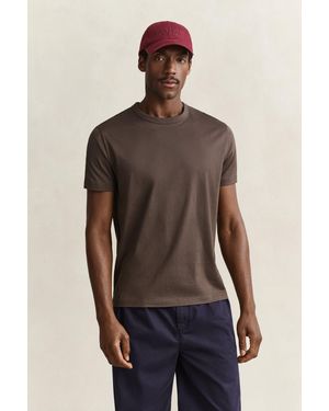 GANT Pima Cotton T-Shirt - Brown