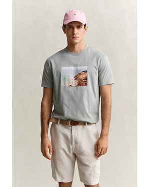 GANT Scenery Graphic T-Shirt - Natural