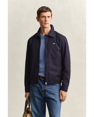 GANT Cotton Windcheater Jacket Evening - Blue