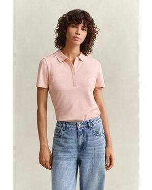 GANT Slim Fit Polo Shirt - Pink