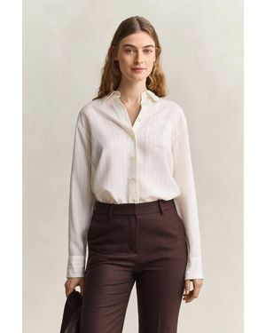 GANT Back Fold Detail Shirt Eggshell - Natural