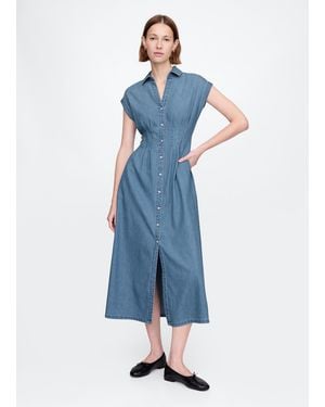 Gap Abito lungo in denim - Blu