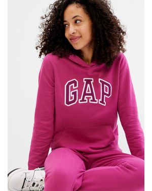 Gap Felpa con cappuccio ricamo logo - Rosa