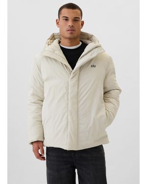 Gap Piumino con cappuccio e ricamo logo - Neutro