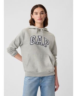 Gap Felpa Con Cappuccio Ricamo Logo, Donna, , Taglia - Grigio