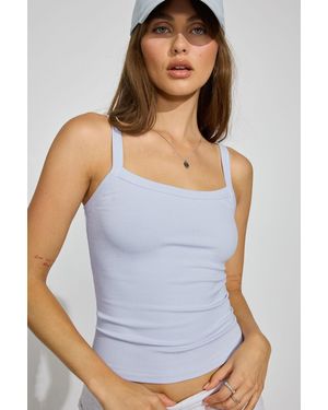 Garage Snatched Rib Cami Top - Blue