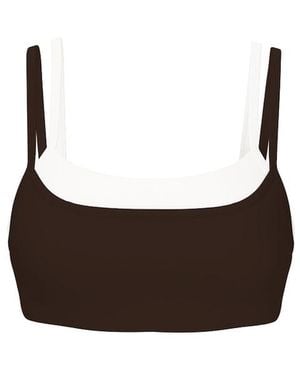 Garage Active Double Layer Bra - Brown