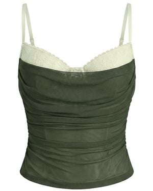 Garage Ally Mesh Peekaboo Bustier - Green