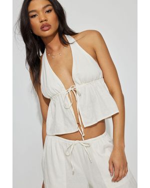 Garage Halter Flyaway Top - Black