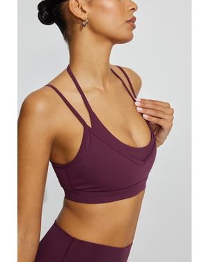 Garage Active Layered Halter Bra - Purple