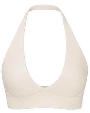 Garage Active Plunge Halter Bra - White