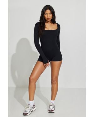 Garage Active Squareneck Romper - Black