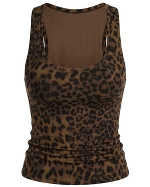 Garage Sleek Scoop Tank Top - Brown