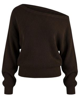 Garage Day Off Asymmetric Jumper - Black