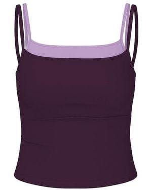 Garage Sleek Double Layer Cami Top - Purple