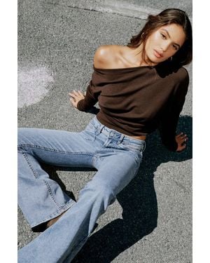 Garage Low Rise Flare Jeans - Blue