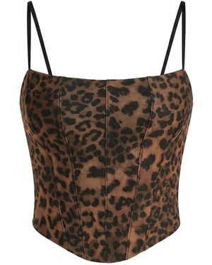 Garage Mesh Bustier Top - Black