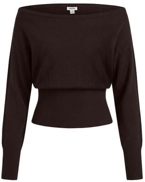 Garage Off Shoulder Reset Long Sleeve Top - Black