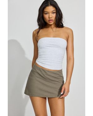 Garage Paris A-Line Linen Micro Skort - White