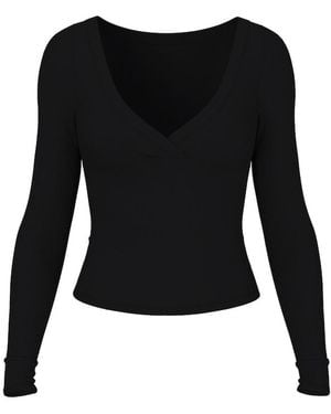 Garage Snatchrib Crossover Longsleeve Top - Black
