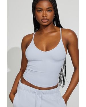 Garage Sleek Deep V-Neck Cami Top - White