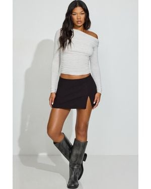 Garage Paris Micro Skort With Slit - Multicolor
