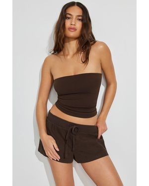Garage Linen Pull-On Shorts - Black